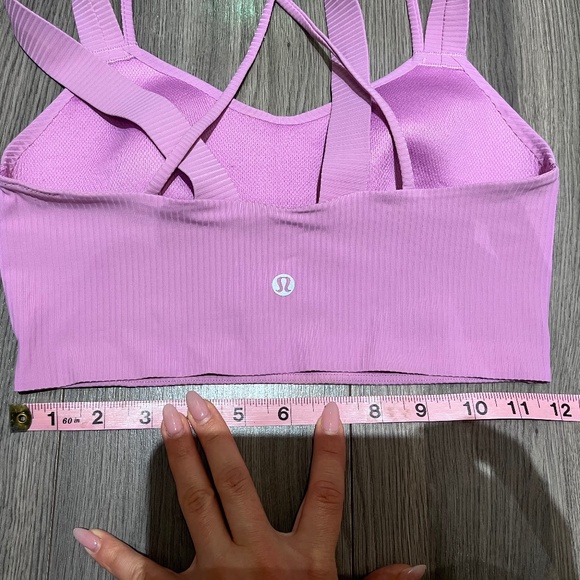 lululemon like a cloud ribbed longline sport bra size 4 c/d cup - Picture 2 of 3